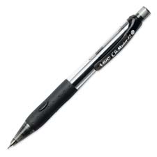 Mechanical Pencil,.5mm,Rubber Grip,Refill.,CL Barrel/GY Grip