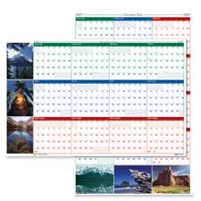 HOD 393 Doolittle Lamineated Write-on Wall Calendar HOD393