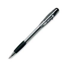 Retractable Ball Pen,Nonrefillable,Medium Point,Black