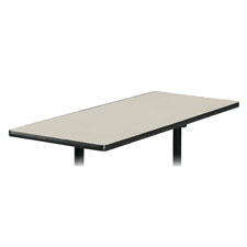 Basyx BTR2472NQP Rectangular Tabletop, No Grommets, 72'' x 24'', Light Gray, BSXBTR2472NQP, BSX BTR2472NQP