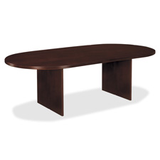 BSX BWE4896NN Basyx Veneer Oval Conf. Tabletops w/ Slab Base BSXBWE4896NN