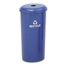 SAF 9632BU Safco Recycling Receptacle w/Lid SAF9632BU