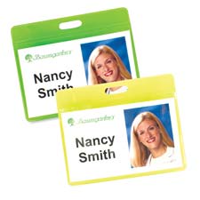 Baumgartens 67816 Reflective Badge Holder, Horizontal, 3-1/2'' x 2-1/2'', 12/PK, GN