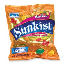 AVTSN13700 Advantus Corp. Fruit Snack, w/ Vitamin C, 3.8 oz, 15/BXSNACK,FRUIT,SUNKIST,3.8OZ