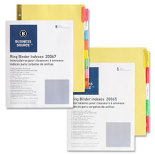 BSN 20065 Bus. Source Reinforced Insertable Tab Indexes BSN20065