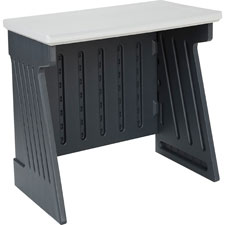 Iceberg SnapEase Computer Desk - Rectangle - Drawer - 24.5" x 42" x 30" - Resinite - Charcoal