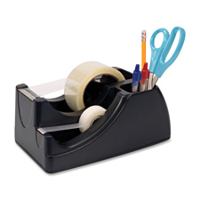 Officemate 96690 Heavy-Duty Tape Dispenser, Holds 2'' Roll and 3/4'' Roll, Black