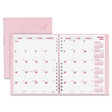 RED CB1200CPNK Rediform Breast Cancer 14-Month Monthly Planner REDCB1200CPNK