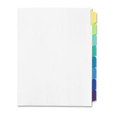 Binder Indexes, AVE 11999 Avery Contemporary Color Tabs Unpunched Dividers AVE11999