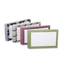 ESS06060 Esselte Corporation Design Note Cards,Unruled,4"x6",50/PK,Olive Green BorderCARDS INDEX DESIGNER 4X6