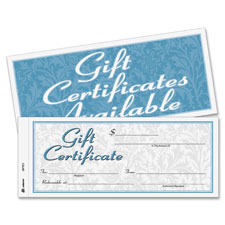 ABF GFTC1 Adams Two-part Carbonless Gift Certificates ABFGFTC1