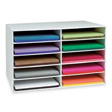 PAC 001316 Pacon 10-shelf Construction Paper Storage Unit PAC001316