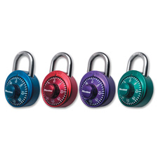 Master Lock 1530DCM Numeric Combination Locks, Steel Shackle, Assorted