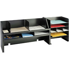 MMF 2061DOBK MMF Industries Raised Shelf Design Desk Organizer MMF2061DOBK
