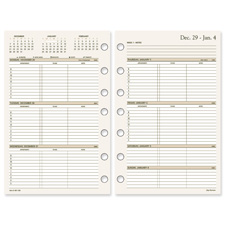 Weekly Planner Refill,Jan-Dec,2PPW,7HP,8-1/2