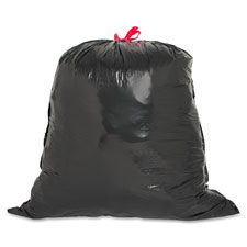 GJO 01230 Genuine Joe Black Flex Drawstring Trash Liners  GJO01230