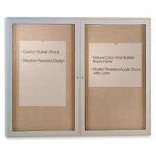 Enclosed Message Center, 2-Door, 4'x3', Aluminum Frame