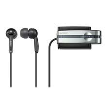Bluetooth Headset,w/Volume Control,.3m Cord,Black/Silver