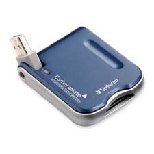 High Speed Reader,USB Connector,Plug/Play,Blue/Silver