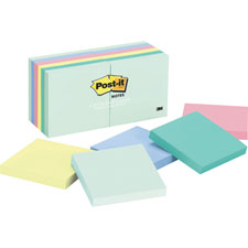 MMM 653AST 3M Post-it Notes Pastel Original Pads MMM653AST