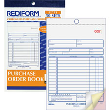 RED 1L141 Rediform 3-Part Carbonless Purchase Order Book RED1L141