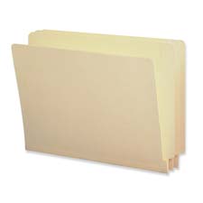 End Tab Folder, 2-Ply, Straight Tab, Letter, 100/BX, Manila
