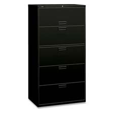 HON 585LP Hon Black 5-Drawer Lateral File HON585LP