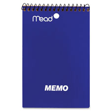 MEA 45464 Mead Wirebnd Coll-ruled 3-Hole Punched Memo Books MEA45464