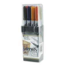UCH 131412H Uchida Artwin Assorted 85-96 Double-ended Markers  UCH131412H