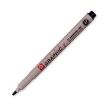 Sakura XSDK249 Graphic Pen, Chisel Tip, 2.0mm, Water/Fade Proof, Black, SAKXSDK249, SAK XSDK249