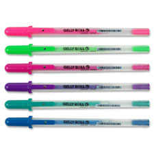 Sakura 38166 Gel Pen, Water/Fade Proof, .5mm Line, Fl. Vermilion