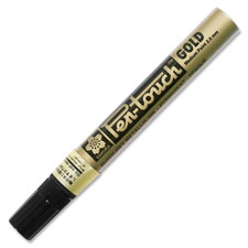 Paint Marker,Medium Point,Water/Fade Proof,Nontoxic,Gold