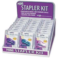 LEO 82000 Charles Leonard Mini Stapler Kits Counter Display LEO82000
