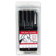 Drawing Set,4 Pigma Pens,1 Mech. Pencil,1 White Eraser,6/ST