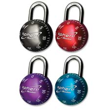 Sphero Combination Lock, Metal, Assorted