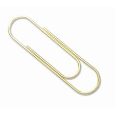 BAU ES8050 Baumgartens Brass Electroplated Std Paper Clips BAUES8050