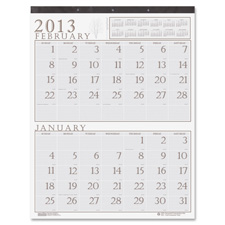 HOD 370 Doolittle Two Mths Per Page Classic Wall Calendars HOD370