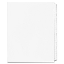 KLF 81199 Kleer-Fax Blank Side Tab Index Dividers KLF81199