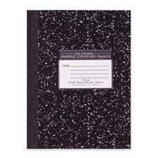 Roaring Spring Paper 77479 Compostion Book, Unruled, 20 lb., 80/Sht, 10-1/4'' x 7-7/8'', Black