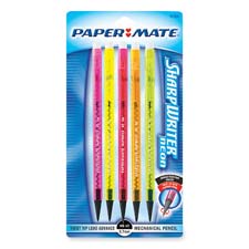 Mechanical Pencil, Twist Tip, 0.7mm Point, 5/PK, Assorted