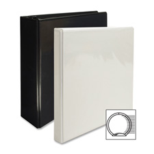 BSN09950 Business Source View Binder, w/ 2 Inside Pockets, 1/2" Capacity, BlackBINDER,VIEW,RR,.5"-BK