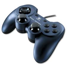 Dual Gamepad,w/ Programmable Joysticks,Black/Blue