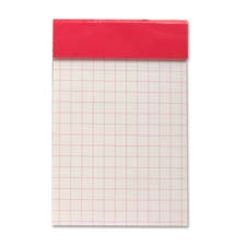 AMP43081 AMPAD Corporation Notebook, Quad Ruled, Medium Weight, 3"x5", AssortedNOTEBOOK,TUCKCOVER,3X5