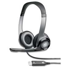 USB Headset, Padded, Volume/Mute Controls, Black
