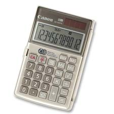 Canon LS154TG Handheld Calculator, 12-Digit, Dual Power, 3-1/8'' x 4-3/4'' x 5/8''