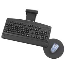 Keyboard Platform,w/Mouse Tray,17" Track,19"x10-1/2",Black