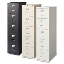 Hirsh Industries 17788 5-Drawer Letter Vertical, 15'' x 26-1/2'' x 61-3/8'', Putty