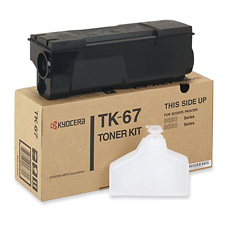 Kyocera TK67 Toner Cartridge, 20000 Page Yield, Black, KYOTK67, KYO TK67