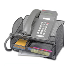 SAF 2160BL Safco Onyx Mesh Telephone Stand and Organizer SAF2160BL
