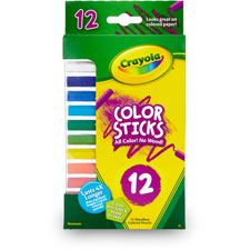 Colored Pencils, Woodless, Nontoxic, 12/BX, Assorted